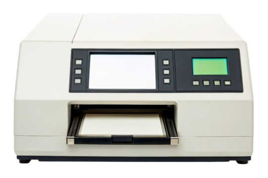 Laboratory microplate reader for biological assay analysis isolated with transparent background