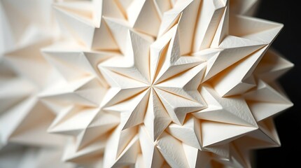 Complex Origami Star Burst Paper Art Intricate Folding Technique Beauty