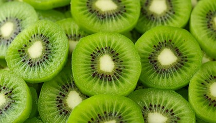 カットしたキウイフルーツの断面。AIで生成