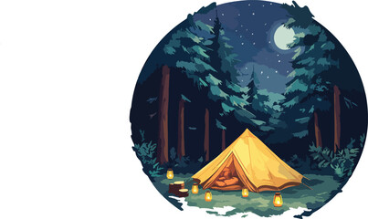 tent in the mountains