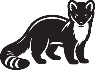 Fototapeta premium marten vector illustration, marten silhouette vector white background
