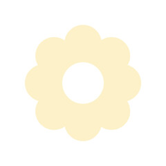 vector illustration of a flower icon orange pastel color
