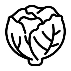 icon lettuce with style outline