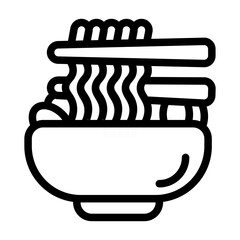 icon noodles with style outline