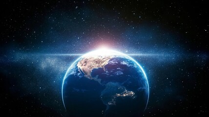 Obraz premium Earth and Space Background for Technology Poster, Science Education, Web Design, Future Concept, Global Theme