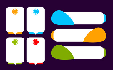 Infographic business promotion colorful blank text boxes perfect for presentations and marketing.