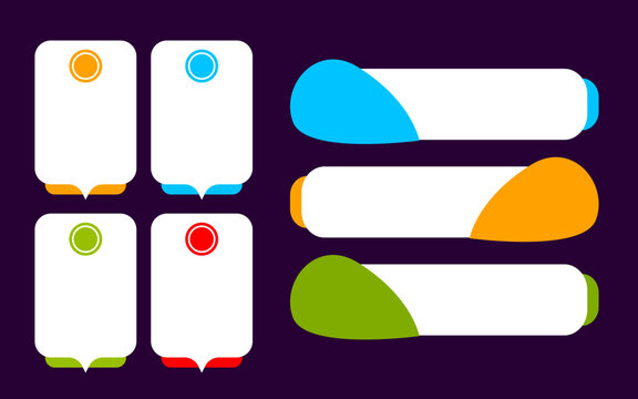 Infographic business promotion colorful blank text boxes perfect for presentations and marketing.