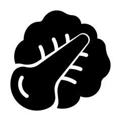 icon lettuce with style glyph