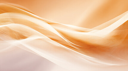 Obraz premium Flowing orange and white lines create a soft, elegant, and modern background design element.
