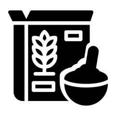 icon wheat with style glyph