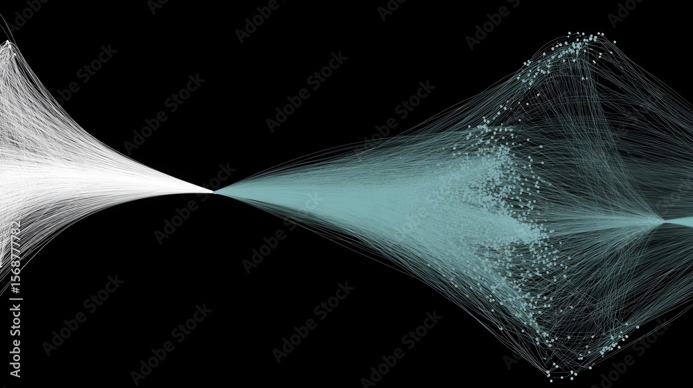 Poster network connections between two sets of data points.