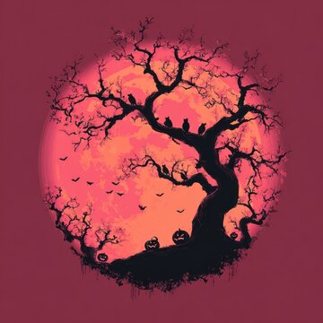 halloween party background illustration