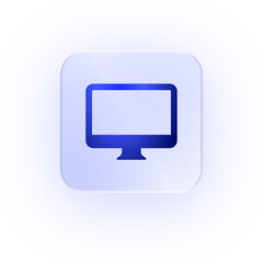 Naklejka premium Glassmorphism Icon Macos Computer Icon Computer Icon Soft Shadow Glassmorphic Apple Icon Macbook Icon Desktop Icon Technology Icon Digital Device Laptop Icon Personal Computer