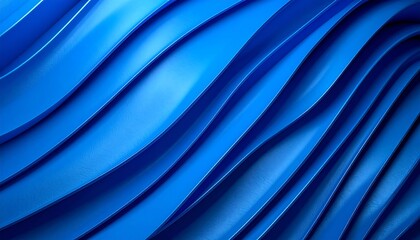 Abstract blue wavy shapes (3)