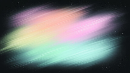 Soft pastel color streaks blend smoothly on dark starry background