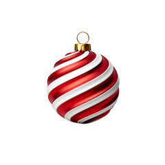 Vibrant Red and White Swirl Christmas Ornament Festive, Decorative, Holiday Season, Gifts, and Joyous Celebration,