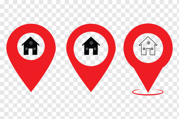 Location icon sign. Map Pin icon set. Location icon vector. Destination icon. Vector Illustration isolated On a white background. 