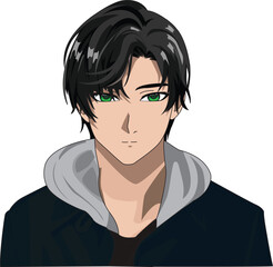 Anime Man Portrait People Vector
