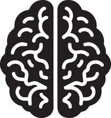Fototapeta premium brain silhouette logo vector illustration, brain icon, vector
