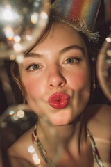 Celebrating new year's eve with joyful expressions