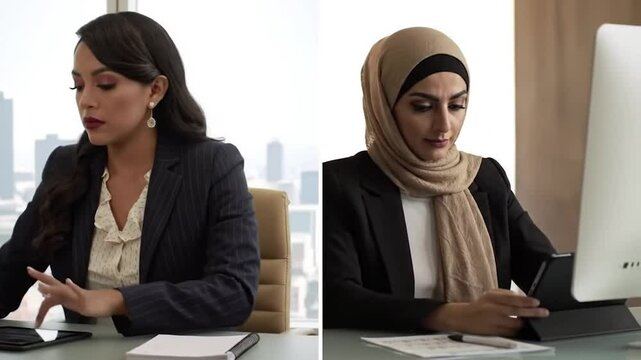 business woman in office in a meeting