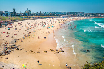 Bronte Beach with its clear waters is a small and popular recreational beach; for surfers and...