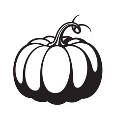 Simple black and white pumpkin illustration vintage art for fall season and halloween designs