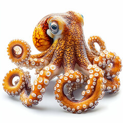 octopus on white background