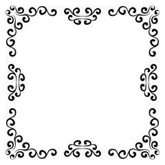 vector frame for your text with floral ornament