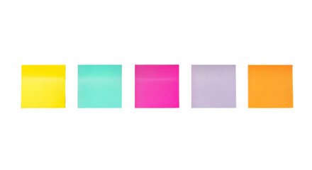 Colorful sticky notes stuck on the wall