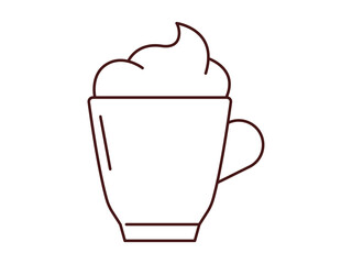 Latte macchiato icon. Beverages outline icon. Simple drink or beverages vector illustration in modern thin line style.
