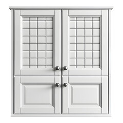Double-door Kitchen Wall Cabinet Isolated on Transparent or White Background, PNG