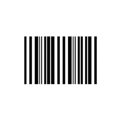 Abstract barcode pattern with thin white lines on a black background isolated on transparent background