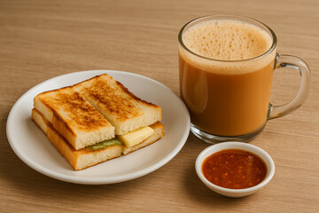 cup of coffee and bread