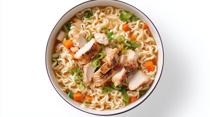rice with chicken and vegetables. Generative AI