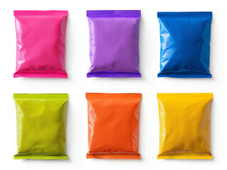 colorful pillows isolated on white. Generative AI