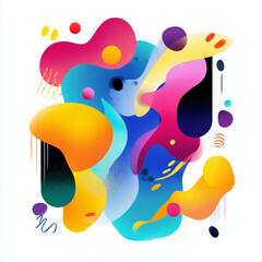 abstract colorful splashes background. Generative AI