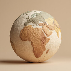 golden globe isolated on white. Generative AI