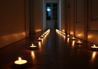 Calm Yoga Environment with Candles