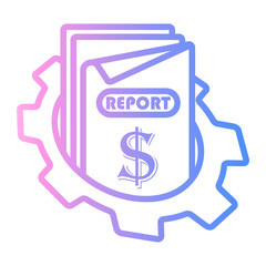 report Line Gradient Icon