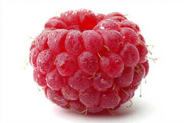 raspberry on white background. Generative AI