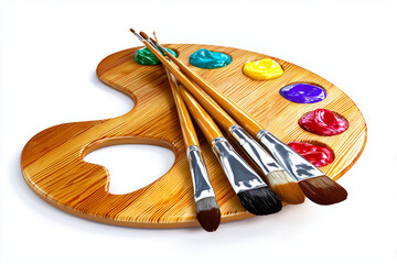 palette and brushes. Generative AI