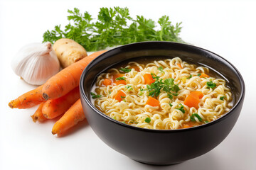soup with vegetables. Generative AI
