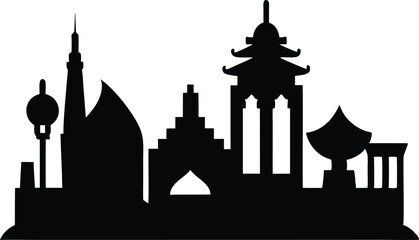 skyline, city, silhouette, vector, cityscape, building, Architecture, buildings, urban, black, tower, town, illustration, business, skyscraper, sky, night, travel, new, new york, downtown, view, chica