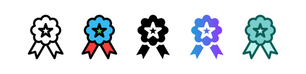 Ribbon Medals multiple icon