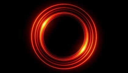 Abstract glowing orange circles