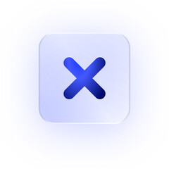 Obraz premium Glassmorphism Icon Cross Cancel Icon Cross Icon Soft Shadow Glassmorphic Close Icon X Mark Golden Cancel Reject Icon Remove Icon Decline Icon Error Icon