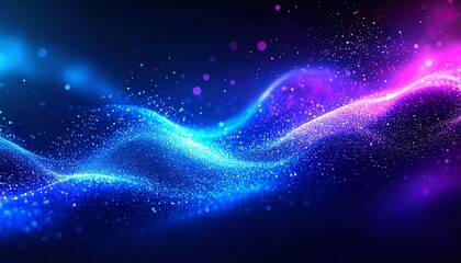 Obraz premium Abstract glowing particle waves