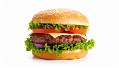 Classic Burger With Lettuce and Tomato
