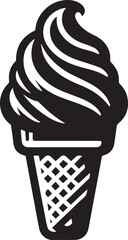 ice cream icon, ice cream silhouette vector illustration